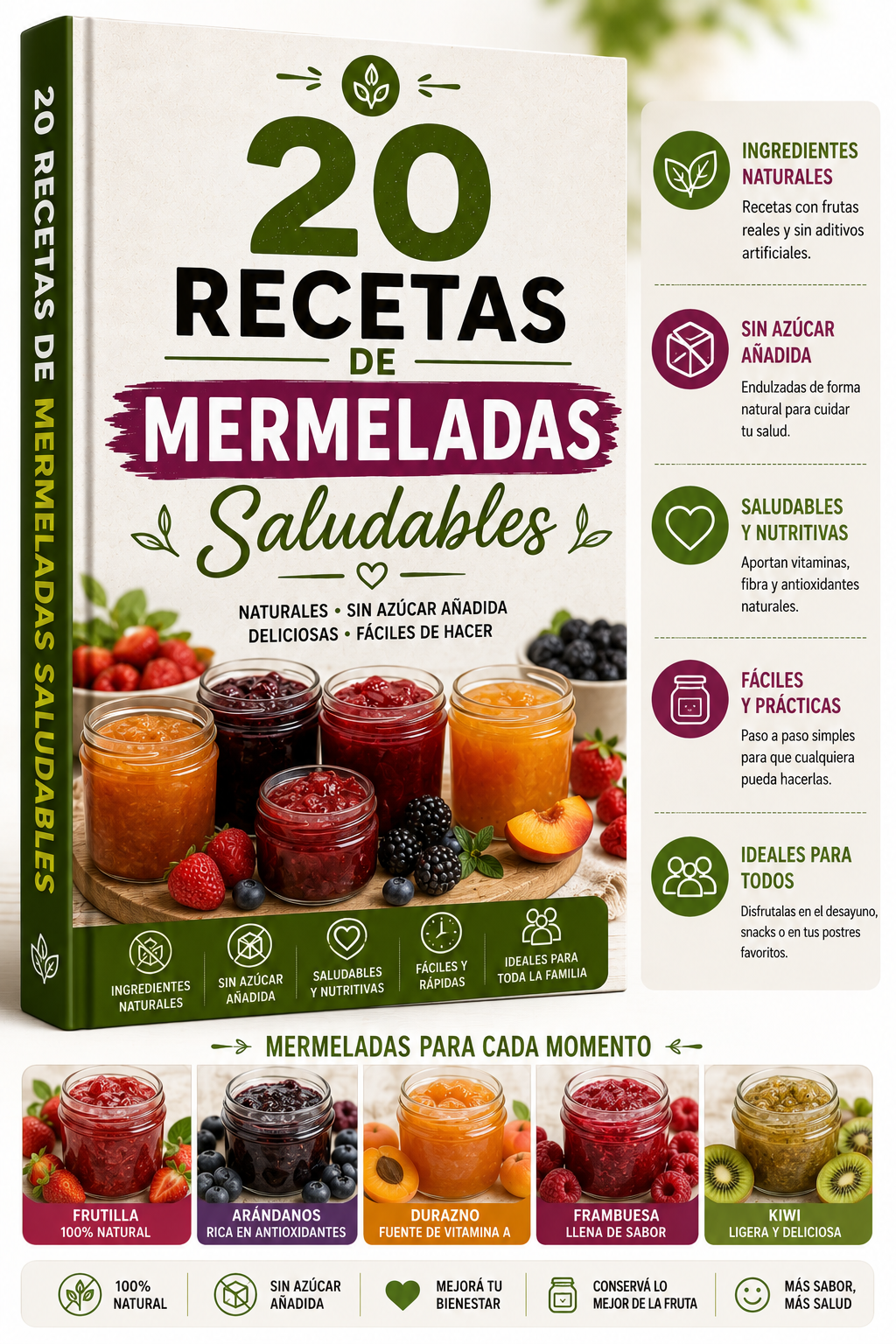 20 RECETAS DE MERMELADAS NATURALES Y SALUDABLES